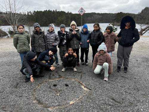 Fin gjeng med bilde av påskehare.